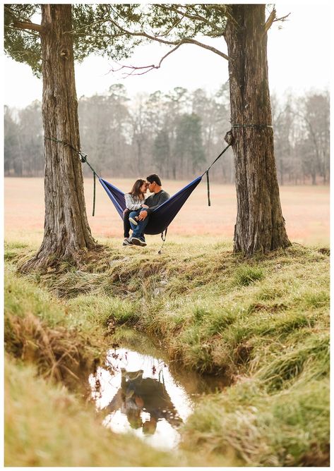 Campsite Engagement Photos, Couple Hammock Photography, Camping Themed Engagement Photos, Hammock Couple Pictures, Hammock Engagement Photos, Camping Engagement Photos, Hammock Photos, Hiking Engagement Photos, Camping Photoshoot