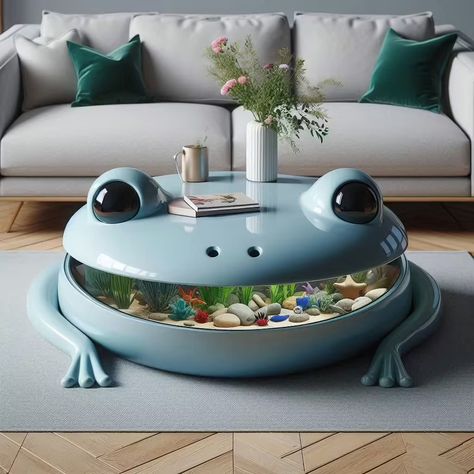 Why a Frog-Shaped Coffee Table Is the Perfect Addition to Your Nature-Inspired Décor Ghibli Living Room, Whimsical Coffee Table, Room Creative Ideas, Frog Theme, Frog Design, Nature Inspired Decor, Store Opening, Spacious Living Room, Functional Storage