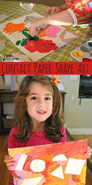 We do contact paper activities a lot at our house. Contact paper is perfect for art projects, sensory play, and general exploration. Today I will be sharing a Contact Paper Shape Art activity. This is a great way to review shapes and create a unique work of art at the same time. If you are...Read More » Paper Activities, Preschool Shapes, Paint Sponge, Shape Activities Preschool, Paper Shape, Online Message, Teaching Shapes, Shapes Preschool, Shape Books