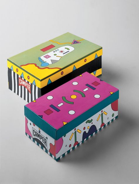 Design Museum show goes behind the scenes to mark 40 years of Camper footwear... Footwear Packaging, Shoe Creative, Shoes Packaging, Toys Packaging, Shoe Packaging, Shoe Box Design, Shoes Boxes, Design Museum London, Baby Products Packaging