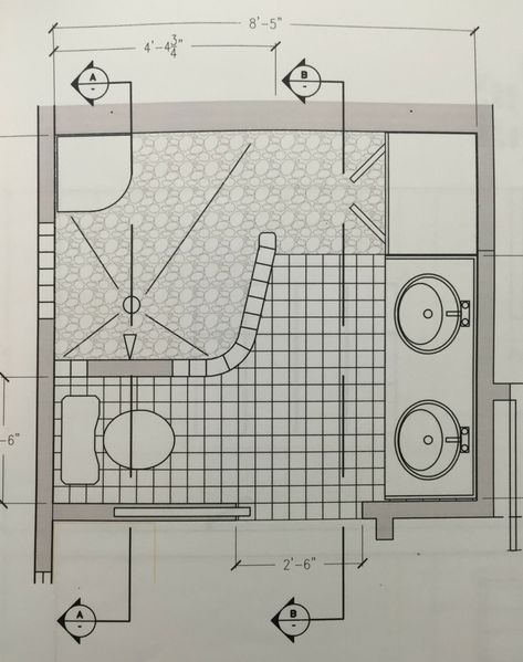 A floor plan for a large glass block shower in a small bathroom - Innovate Building Solutions Shower Room Layout Floor Plans, Walk Through Bathroom Layout, 8 X 8 Bathroom Layout Shower Only, Master Bath With No Tub Layout, Small Bathroom Floor Plans With Shower Only, 9x13 Bathroom Layout, Walk In Shower Small Bathroom Layout Floor Plans, Galley Bathroom Layout, Small 3 Piece Bathroom Layout