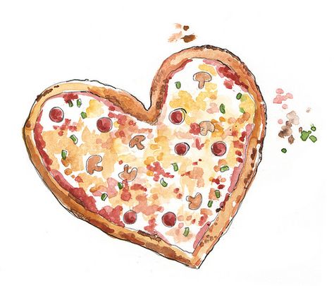 Valentine Pizza, Pizza Drawing, Food Reference, Fruit Tattoo, Heart Shaped Pizza, Cute Pizza, Pizza Art, Pizza Design, Aesthetic Memes