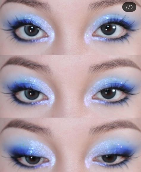 Belleza Aesthetic, Gel Mascara, Ice Cap, Magical Makeup, Eyeliner Gel, Ethereal Makeup, Single Eyeshadow, Asian Eye Makeup, Creative Eye Makeup