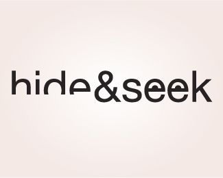 The word "hide" is split in two hiding the bottom half of the word showing its meaning and the word "seek" has eyes incorporated into the "e" to show the meaning seek, which is to find something. Typo Logos, Typographie Logo, Comic Illustrations, Hand Lettering Logo, Logo Word, Typographic Logo Design, Eye Logo, Typographic Logo, Creative Typography