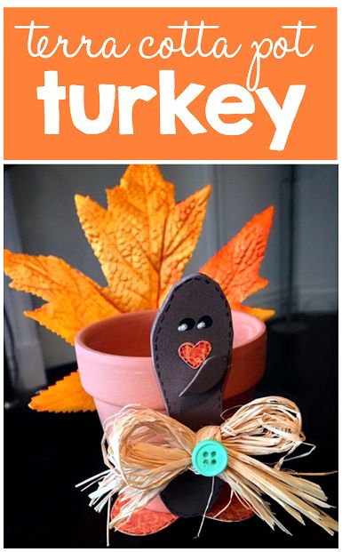 Kids Thanksgiving Art, Turkey Crafts For Kids, Craft For Thanksgiving, Thanksgiving Art Projects, Crafty Morning, Terra Cotta Pot, Turkey Crafts, Terra Cotta Pot Crafts, Thanksgiving Decorations Diy