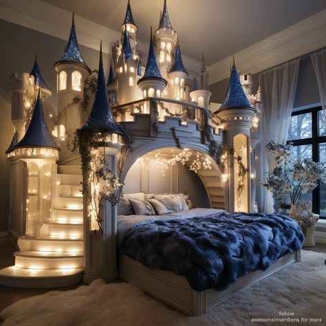 Castle Bed, Luxury Kids Bedroom, Amazing Bedroom Designs, Dream Bedroom Inspiration, Cool Room Designs, Kids Room Interior Design, Dream Life House, Kids Bedroom Inspiration, Kids Interior Room