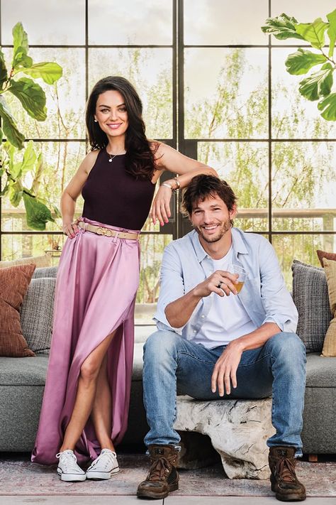 Ashton Kutcher and Mila Kunis's Home in Architectural Digest Mila Kunis Home, Mila Kunis House, Ashton Mila, Mila Kunis Ashton, Mila Kunis Ashton Kutcher, Mila Kunis Style, Theatrical Romantic Style, Dream Couple, Power Couples