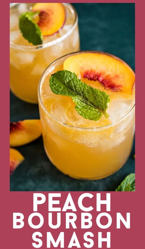 Strawberry Peach Sangria, Ginger Beer Recipe, Peach Bourbon, Bourbon Smash, Beer Recipe, Lemon Vodka, Peach Sangria, Homemade Cocktails, Ginger Peach