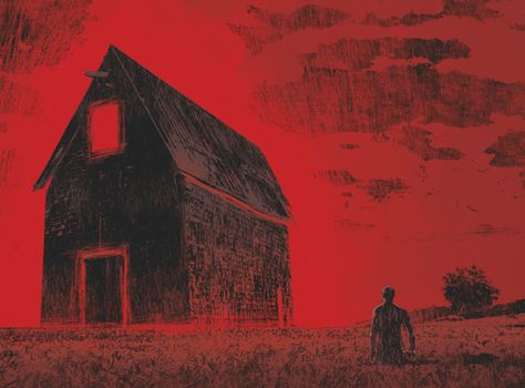 Screen Shot 2018-01-31 at 10.35.40 AM Salem Lot, Midwest Emo, Creepy Houses, Fear Of The Dark, Black Barn, Western Life, Funny Horror, Comics Artist, Southern Gothic