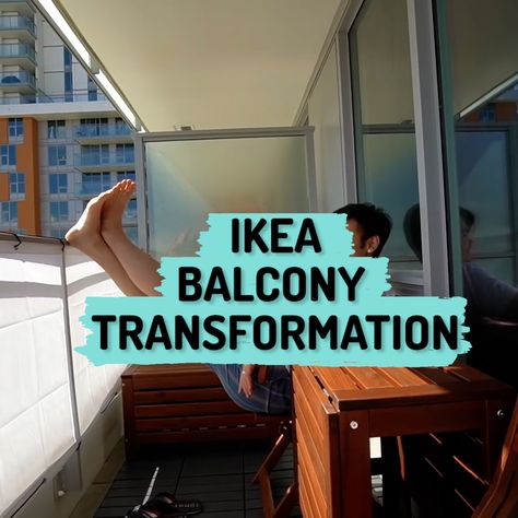 Ultimate - IKEA Balcony Transformation | Facebook Snog Marry Avoid, Balcony Transformation, Ikea Hall, Ikea Balcony, Grey Deck, Straightening Curly Hair, Ikea Mirror, Garden Tiles, 1930s House