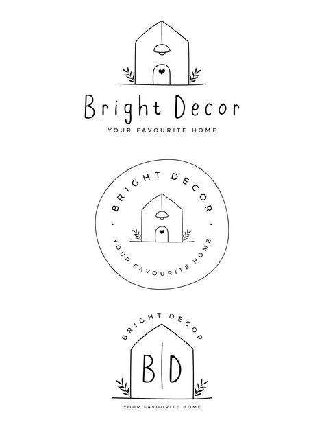 Interior Decor Logo, Cottage Logo, Interior Design Logo, Interior Designer Business Card, Cottage Interior Design, Logo House, Logo Home, Cabinet Medical, House Logo Design