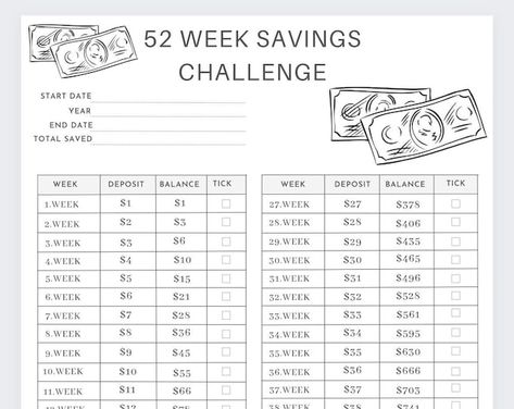 50K Savings Challenge, Savings Tracker, Money Challenge, 52 Weeks, 1 Year, Digital Download PDF, Printable - Etsy 52 Week Savings Challenge, 52 Week Savings, Money Saving Techniques, Money Challenge, Savings Tracker, Savings Challenge, Etsy Printables, Saving Money, Printed Items