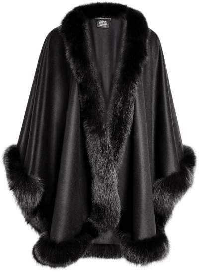 Cashmere Cape With Fox Fur Trim #Fox#Dyed#Finnish Fur Trimmed Cape, Cashmere Cape, Stylish Hoodies, Fashion Materials, Cute Comfy Outfits, Winter Trends, Modest Fashion Outfits, Abayas Fashion, Winter Coats Women