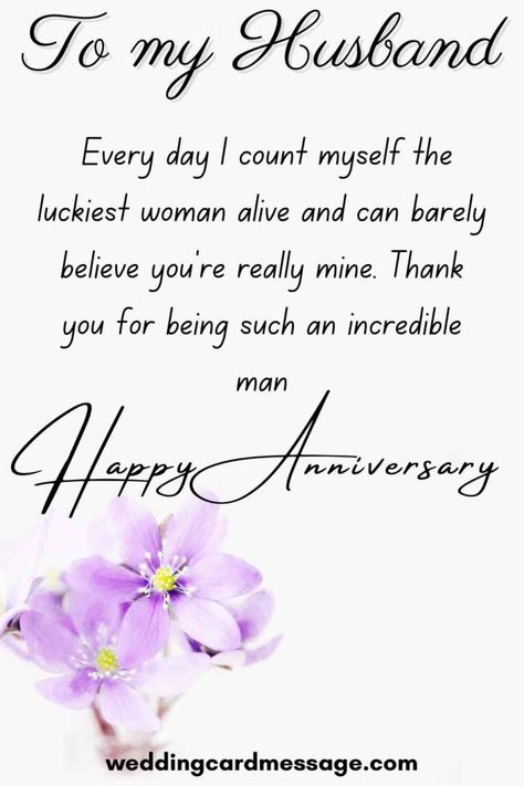 Wish your husband a happy wedding anniversary with these moving, funny and heartfelt wedding anniversary quotes and wishes for a husband | #anniversary #wishes #quotes #husband Birth Wishes For Husband, Quotes On Husband Love, Quotes To Husband On Anniversary, Thanks To Husband Quotes, Happy Anniversary Hubby Wishes, Engement Anniversary Quotes, Anivasary Wishes For Husband, Birth Day Wishes For Hubby, Wedding Anniversary Card For Husband