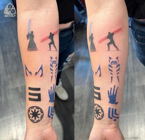 Clone Wars Tattoo, Star Wars Tattoo, Star Wars Fan Art, Star Wars Clone Wars, Star Tattoos, Foot Tattoos, Minimalist Tattoo, Star Wars Art, Clone Wars