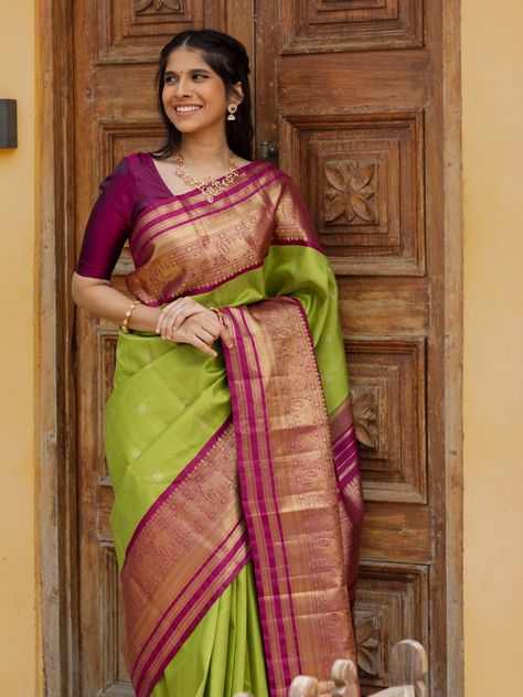 Kanjeevaram Silk Sarees Pattu Sarees Wedding, Kanjeevaram Sarees, Sarees For Girls, Indian Bridal Sarees, Silk Sarees With Price, Saree Blouse Neck Designs, Silk Saree Kanchipuram, Wedding Saree Collection, Fancy Sarees Party Wear