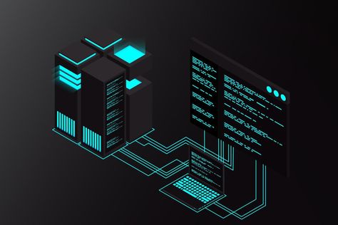 Data Center Illustration, Tech Illustration, Data Center Design, Technology Vector, 3d Isometric, Future Vision, Server Rack, Modern Illustration, Isometric Design