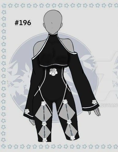 Girl anime clothes. Anime Demon Outfit, Black And White Outfit Drawing, Black And White Hero Costume, Black And White Superhero Suit, Villain Clothes Male, Spy Outfit Drawing, Anime Costume Design, Outfit Ideas Anime Character Design, Cool Anime Outfits