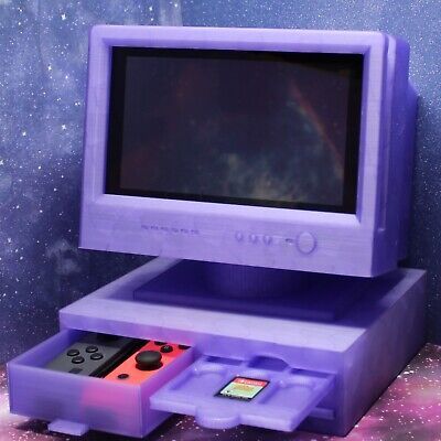 Retro Computer Display Dock Nintendo Switch OLED Original 3D Printed  | eBay Gaming Controller Organization, Retro Console Display, Nintendo Switch Dock Cover, Goth Nintendo Switch, Nintendo Switch Gaming Setup, Stuff To Buy For Your Room, Nintendo Room Decor, Birthday Wishlist Aesthetic, Nintendo Switch Setup