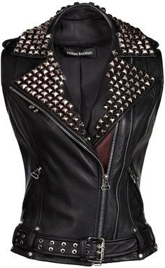 1000+ ideas about Leather Vest on Pinterest | Fall Shirts, Vests ... Balmain Top, Vest Zipper, Fitted Vest, Cl Fashion, Bts Fashion, Black Waistcoat, Slim Vest, Classic Corvette, Zipper Vest