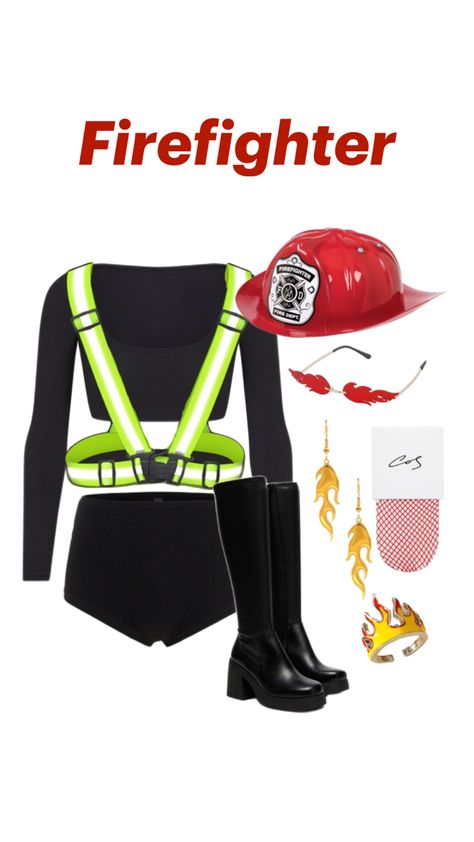 Costume Firefighter Halloween, Firefighter Costume, Costume Inspo, Halloween Inspo, Fire Dept, Diy Costumes, Halloween Outfits, Costume Party, Firefighter