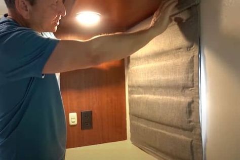 Window Insulation Diy, Rv Window Coverings, Rv Diy Projects, Window Coverings Diy, Window Coverings Blackout, Rv Diy, Thermal Drapes, Rv Windows, Diy Rv