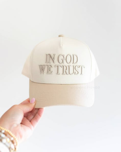 Challenge the status quo, with this classic patriotic cap in the perfect neutrals! *Please note: This is a structured, high-profile hat* Jesus Trucker Hat, Jesus Hats, Christian Trucker Hats, Christian Hats, Workout Routines For Beginners, Christian Shirts Designs, Embroidered Bracelet, Faith Clothing, Trendy Hat