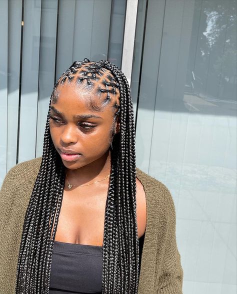 Black Hair Growth, Cute Box Braids, Braided Hairstyles For Black Women Cornrows, Big Box Braids Hairstyles, Cute Braided Hairstyles, Braided Cornrow Hairstyles, Braids Hairstyles Pictures, Cute Box Braids Hairstyles, Quick Braided Hairstyles