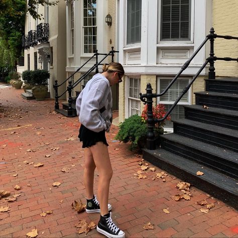 platform converse, sweatvest, thirfted outfit, georgetown dc, outfit inspo, pintrest clothes aesthetic Georgetown Dc, Platform Converse, Clothes Aesthetic, Aesthetic Clothes, Converse, Outfit Inspo, Pins, Clothes