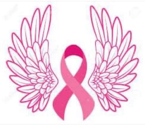 Tattoos With Angel Wings, Pink Ribbon Awareness, Ribbon Tattoos, Angel Wings Tattoo, Pink October, Breast Health, Wings Tattoo, Awareness Ribbon, Bullet Journal Ideas Pages