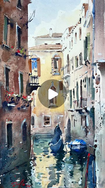 Svetlin Sofroniev on Instagram: "Here is the demonstration from my Saturday master class Water City at Absinthe Gallery 

I used Daniel Smith watercolor paints  and Fuumuui & Svetlin Sofroniev Professional Watercolor Brush Set 
@danielsmithartistsmaterials 

@fuumuuiartofficial 
https://fuumuuiart.com/products/fuumuui-svetlin-sofroniev-professional-watercolor-mixing-brush-set
#watercolordemo #watercolorlesson #watercolorart #watercolorartist" Daniel Smith Watercolor, Water City, Master Watercolor, Watercolor Scenery, Professional Watercolor, Watercolor Mixing, Colour Painting, Watercolor Lessons, Watercolor Brush