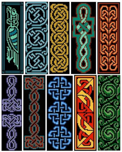 Lotr Cross Stitch, Celtic Cross Stitch Patterns, Knot Crafts, Deck Patterns, Celtic Cross Stitch, Celtic Knots, Cross Stitch Bookmarks, Stitch Book, Terraria