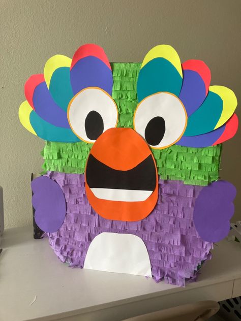 Made a Chattermax piñata for under $15! #bluey #pinata #party #chattermax #birthday Chatter Max Pinata, Chattermax Pinata, Bluey Pinata, How To Make Pinata, Diy Pinata, Bluey Birthday, Pinata Party, Fourth Birthday, 2 Birthday