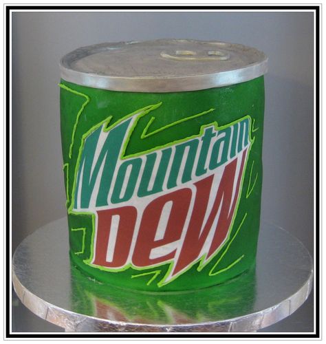 Mountain Dew Cake    www.acakedream.com Dew Cake, Mountain Dew Cake, Cake Sculptures, Fancy Deserts, Interesting Cakes, Stunning Cakes, Incredible Cakes, Art Cakes, Fabulous Cakes