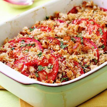 Tomato Gratin Recipe, Tomato Gratin, Brown Bread, Summer Tomato, Juicy Tomatoes, Tomato Recipes, Fresh Tomatoes, On The Side, Casserole Recipes