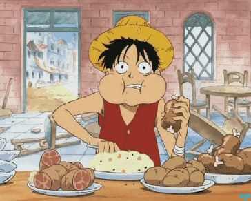 eating animated GIF Free Thanksgiving Wallpaper, Happy Thanksgiving Wallpaper, Eating Gif, Luffy Manga, Anime Disney, One Piece Gif, One Piece Funny, Funny Scenes, Monkeys Funny