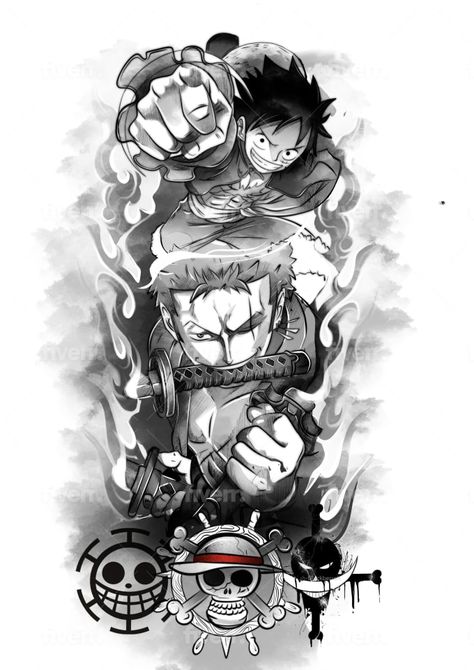 I offer professional tattoo design services in any style, whether it's custom or anime-inspired. Let me create a unique tattoo design for you. Anime Character Tattoo Design, Men’s Anime Tattoo, Anime Sleeve Tattoo Design, One Piece Tattoo Ideas Design, Anime Back Tattoo, Unique Tattoo Designs For Men, Cool Anime Tattoos, Naruto Tattoo Design, Medium Size Tattoo