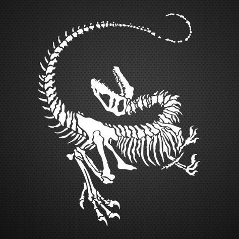 Velociraptor Fossil, Raptor Skeleton, Fossil Tattoo, Velociraptor Skull, Jurassic Park Velociraptor, Raptor Car, Jurassic Park Raptor, Dragon Tattoo Back Piece, Skeleton Tattoo