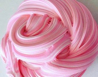 Light pink fluffy slime | Etsy Slime Swirl, Activities For Summer, Slime Collection, Fluffy Slime Recipe, Slime Ideas, Making Fluffy Slime, Pink Slime, Pretty Slime, Slimy Slime