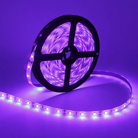 Purple Led Lights, Purple Room Decor, Purple Room, Uv Black Light, Purple Rooms, Room Redesign, Future Room, Xmas List, Room Planning