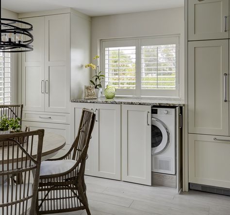 Laundry Renovation Ideas, Laundry Room Decorations, Cabinets Laundry Room, Hidden Laundry Rooms, Laundry In Kitchen, Laundry Renovation, Laundry Room Organization Storage, Hidden Laundry, Pantry Laundry Room