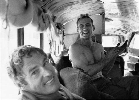 Magic Trip' Reconstructs Footage From Ken Kesey's Bus Trip - The ... Neal Cassady, Merry Pranksters, Timothy Leary, Ken Kesey, Allen Ginsberg, Beat Generation, Jack Kerouac, Bus Travel, Book Images