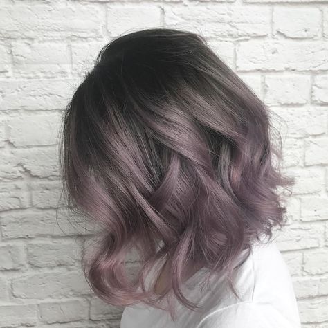 Popped her 🍒 ! @loveisinthehair_byjanet Purple Ash Hair Color, Purple Ash Hair, Ash Hair Color Ideas, Ash Purple Hair, Lavender Hair Ombre, Lavender Hair Colors, Hair Color Plum, Ash Hair, Ash Hair Color