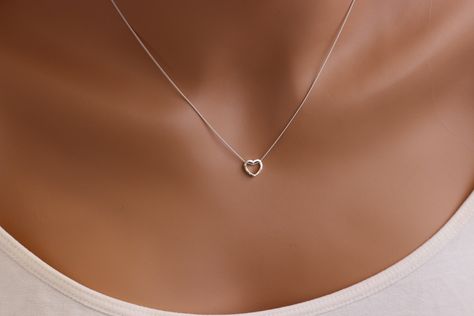 Silver heart necklace