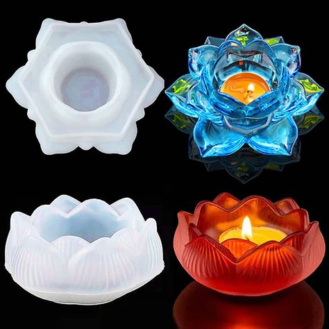 Resin Moulds, Resin Candle, How To Make Resin, Silicone Resin Molds, Silicone Moulds, Candle Maker, Epoxy Resin Crafts, T Lights, Diy Decor Crafts