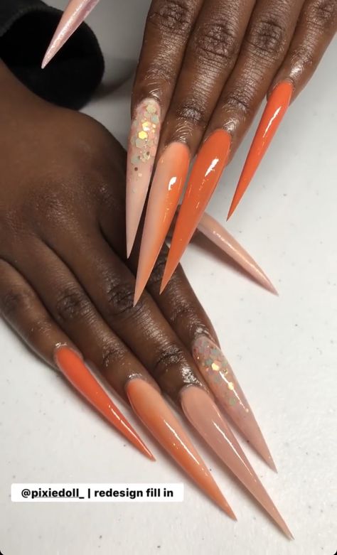 Dope Nail Designs Swag, Boujie Nails, Sharp Nails, Long Stiletto Nails, Funky Nail Art, Stiletto Nails Designs, Dope Nail Designs, Summer Acrylic Nails, Fall Nail Designs