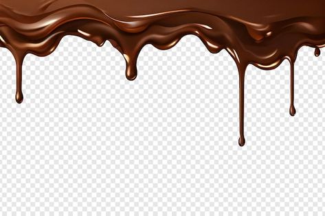 Melted dripping chocolate at the top on transparent background Melt Aesthetic, Background Chocolate, Dripping Chocolate, Chocolate Dripping, Food Elements, Chocolate Background, Ice Cream Background, Chocolate Aesthetic, Watermark Ideas