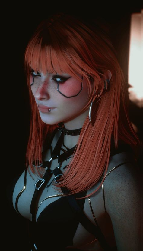 Cyberpunk Netrunner Character Female, Darkwave Aesthetic Outfits, Cyberpunk 2077 Outfit Women, Red Hair Cyberpunk, Cyberpunk 2077 Character Creation, Cyberpunk Face Implant, Cyberpunk 2077 Characters, Cyberpunk Cosplay Female, Mel Medarda Fanart