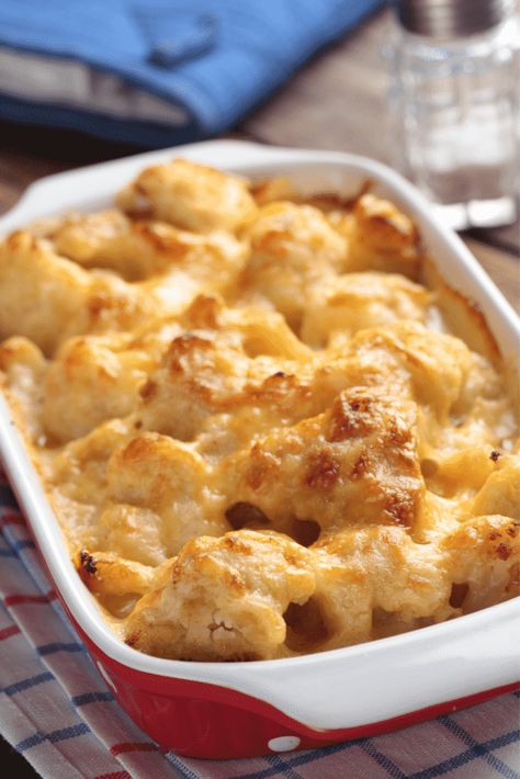 Best Ina Garten Recipes, Cauliflower Gratin, Cauliflower Dishes, Ina Garten Recipes, Cheesy Cauliflower, Cauliflower Casserole, Low Carb Side Dishes, Mac And Cheese Recipe, Cauliflower Recipes