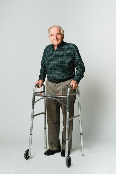 Caucasian elderly man with a walker | premium image by rawpixel.com / McKinsey Old Man Meme, Happy Old People, Old Man Outfit, Old Photo Frame, Meme Search, Man Meme, Sea Turtle Pictures, Render People, Creative Advertising Design